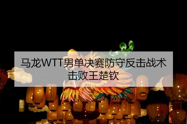 马龙WTT男单决赛防守反击战术击败王楚钦